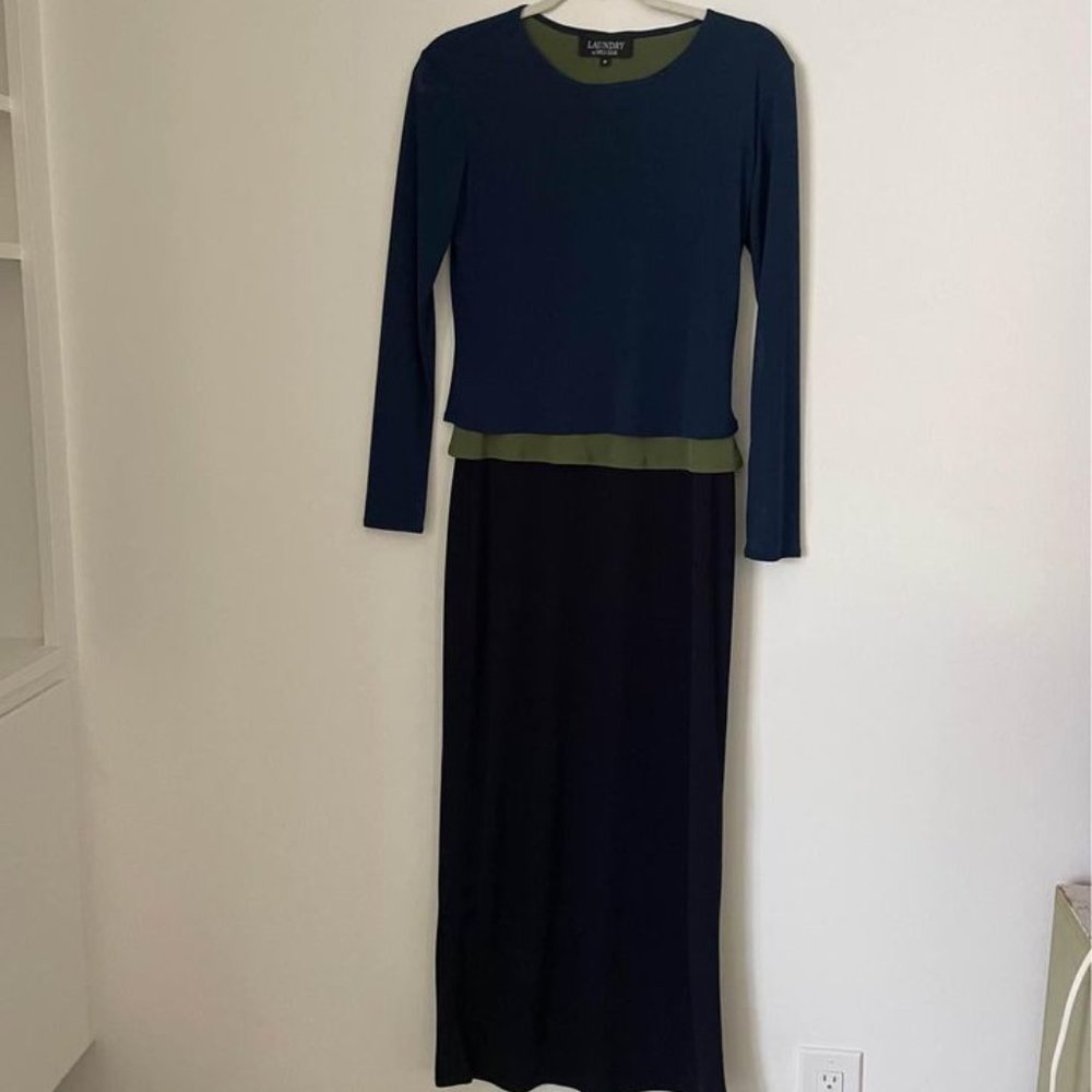 Colorblock 90s Maxi Dress